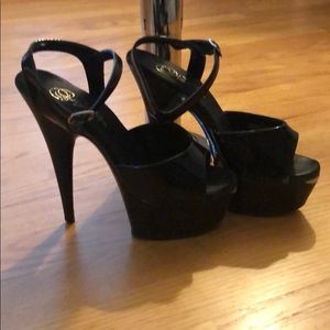 Black Pleaser dance/modeling shoes